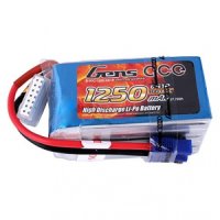 Gens Ace 1250mAh 22.2V 60C 6S1P Lipo Battery Pack