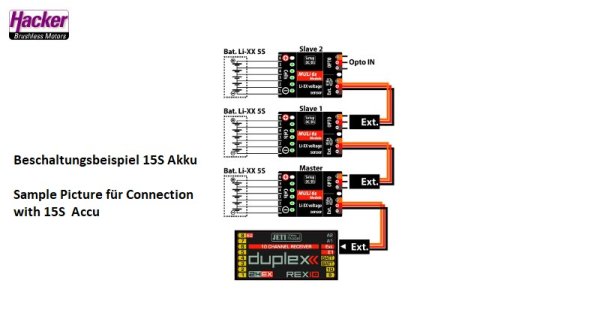 Jeti DUPLEX 2.4EX MULi 6s-Module Spannungs-Sensor fur LiXX Zellen