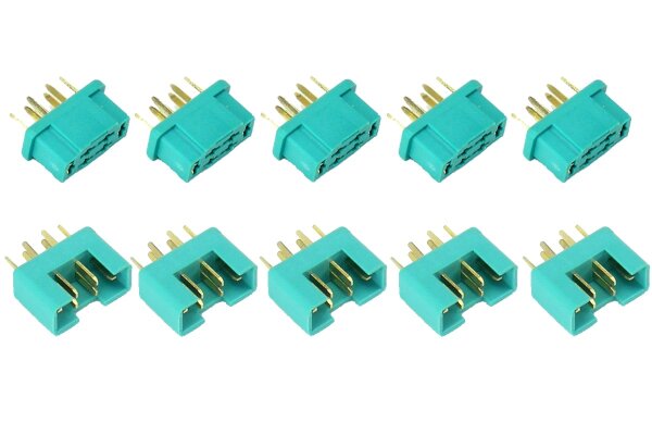 10 Stück Hochstrom MPX Stecker Mit Lötring – Verpolsicher, Bis 60 A, Für Kabel Bis 4.0 Mm², Vergoldete Kontakte